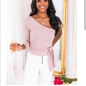 Pink Lily Perfect Escape Side-Tie Top NWOT
